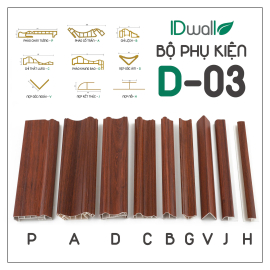 Bộ phụ kiện ốp trần tường nano D03