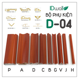 Bộ phụ kiện ốp trần tường nano D04