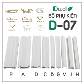 Bộ phụ kiện ốp trần tường nano D07