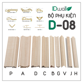 Bộ phụ kiện ốp trần tường nano D08