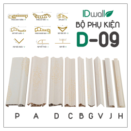 Bộ phụ kiện ốp trần tường nano D09